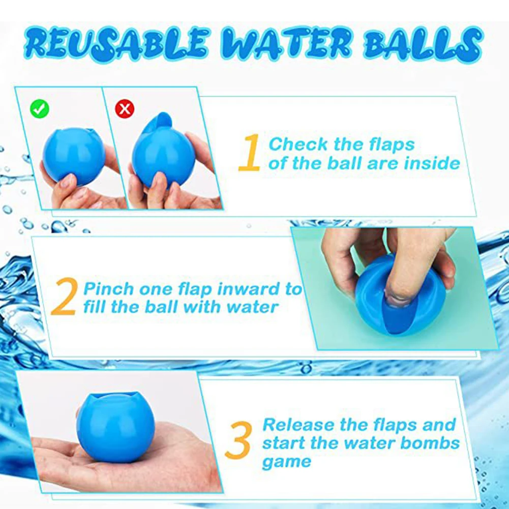 1pc Water Fight Splash Ball Toy Reusable Party Multiplayer Chase Interactive Game Swimming Funny Beach Self-enclosed Balls Toys 5 1pc Water Fight Splash Ball Toy Reusable Party Multiplayer Chase Interactive Game Swimming Funny Beach Self-enclosed Balls Toys 5