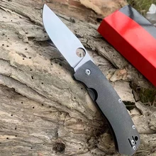 

High Quality Hardness Outdoor Tactical Folding Knife D2 Blade Titanium Alloy Handle Saber Outdoor Safety Pocket EDC Tool