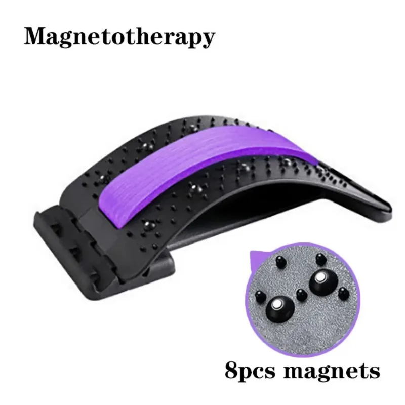 Multi-Level Adjustable Back Magnetotherapy Massager Stretcher Waist Neck Fitness Lumbar Cervical Spine Support Pain Relief cervical spine massager lumbar massager
