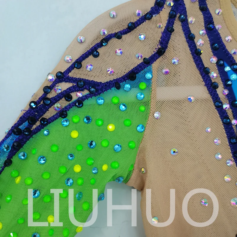 LIUHUO Rhythmic Gymnastics Leotard Competitive Cheerleading Performance For Children