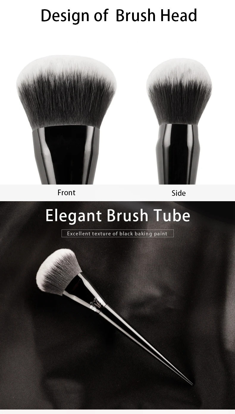 Pennello professionale per cipria trucco con setole morbide_voghion.com