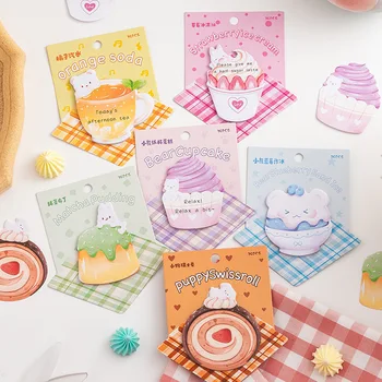 30 fogli Cartoon Cute Pet Sweetheart Memo Notes Ins Style Sticky Notes Memorizzazione messaggio di carta N volte Post Notes Cancelleria 1
