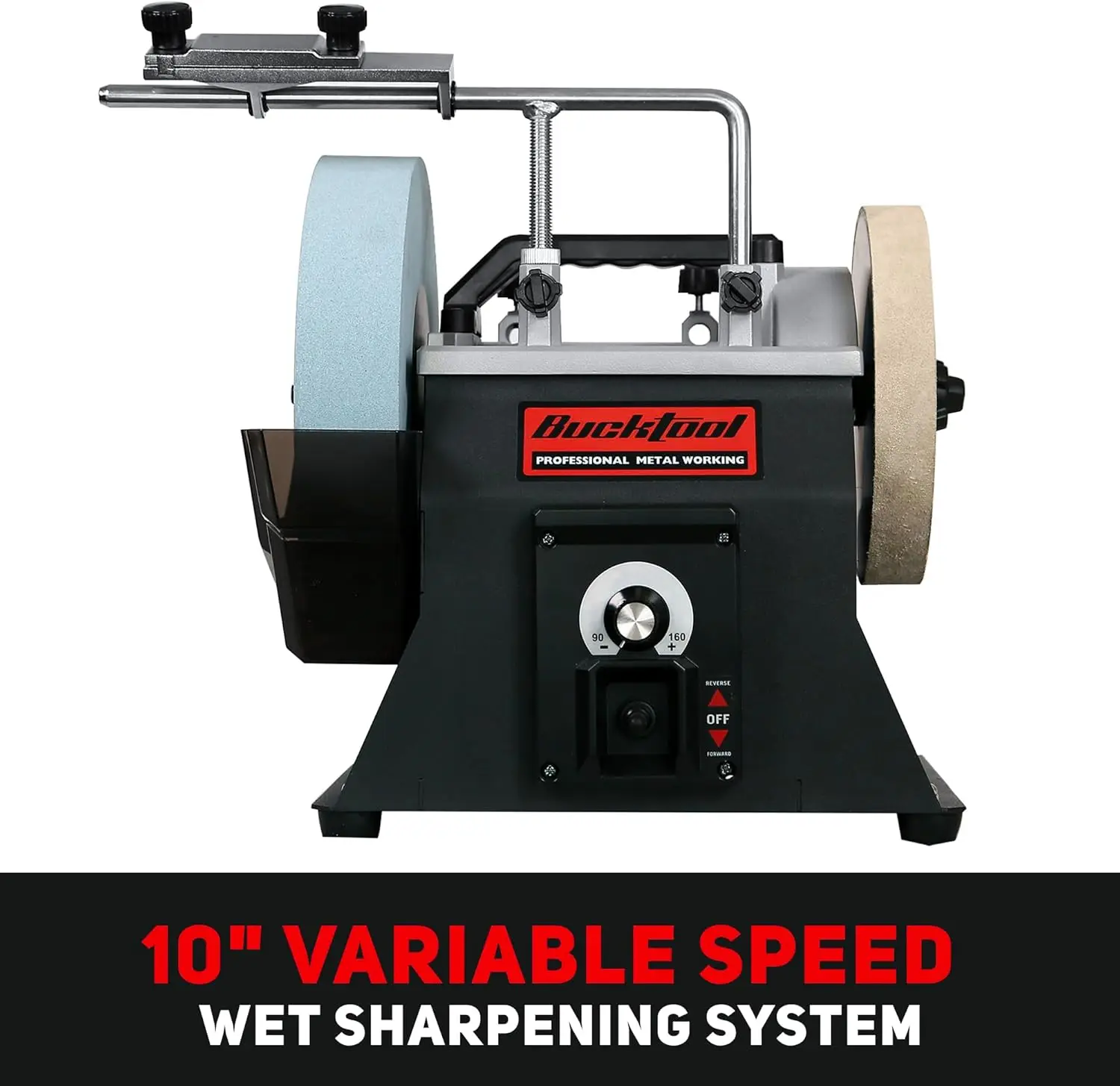 10-Inch Variable Speed Wet Sharpening System, 1.2-Amp Two-Direction Water Cooled Wet Stone Grinder
