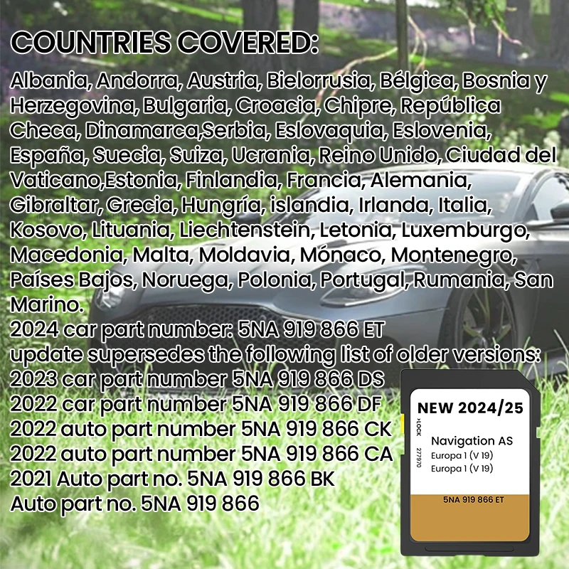 Navigation SD Card for VW compatible with Europe + UK only Discover Media MIB2 GPS SD Card gps map navigation sd cards