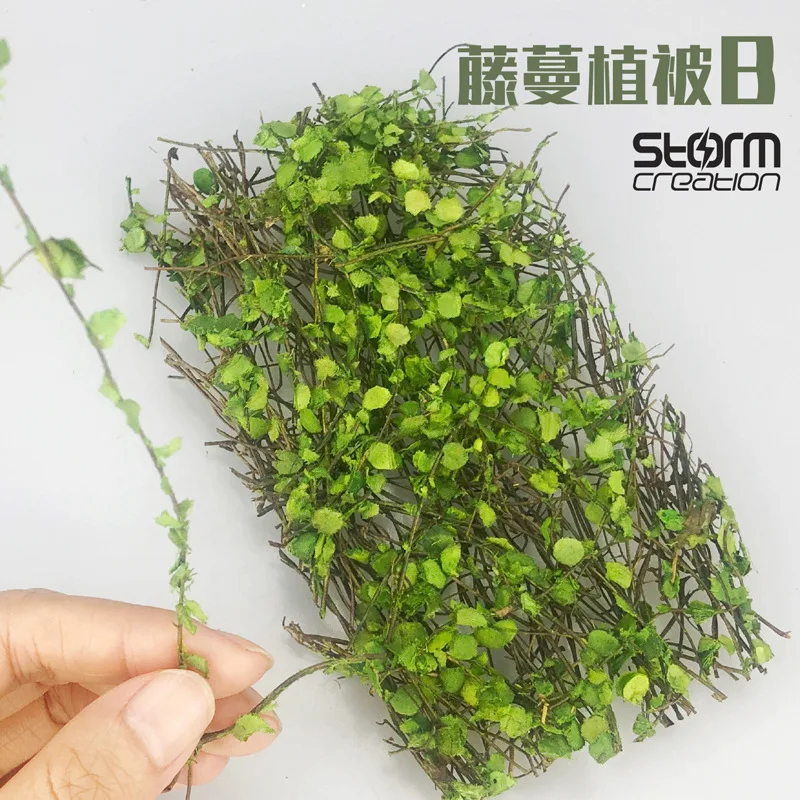 Szenenmodell Mikrolandschaft DIY Miniatur-Pflanzen Kletterpflanzen Simulierte Rattanblätter Sandtisch-Vegetation Diorama-Sets – Detail 9