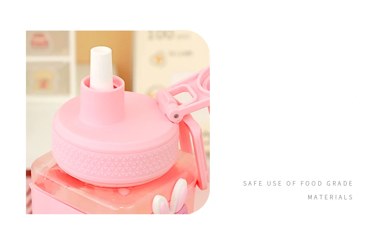 Kawaii Water Bottle for Girls Cute Kids Water Bottles with Straw Square  Drinking Bottle, Portable Le…See more Kawaii Water Bottle for Girls Cute  Kids