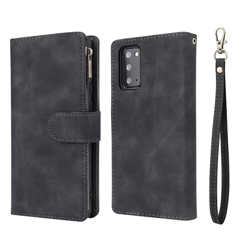 Reißverschluss Ledertasche für Samsung Galaxy A16 A26 A36 A56 A06 A15 A25 A35 A55 A05S A14 A34 A54 A13 A33 A53 Flip Wallet Phone Cover – Detail 9