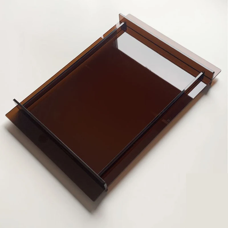 Modern Acrylic Tray Serving Trays for Beverage Fruit Cake, Jewelry Storage, Perfume Tray, Decorative Household Rectangular 6