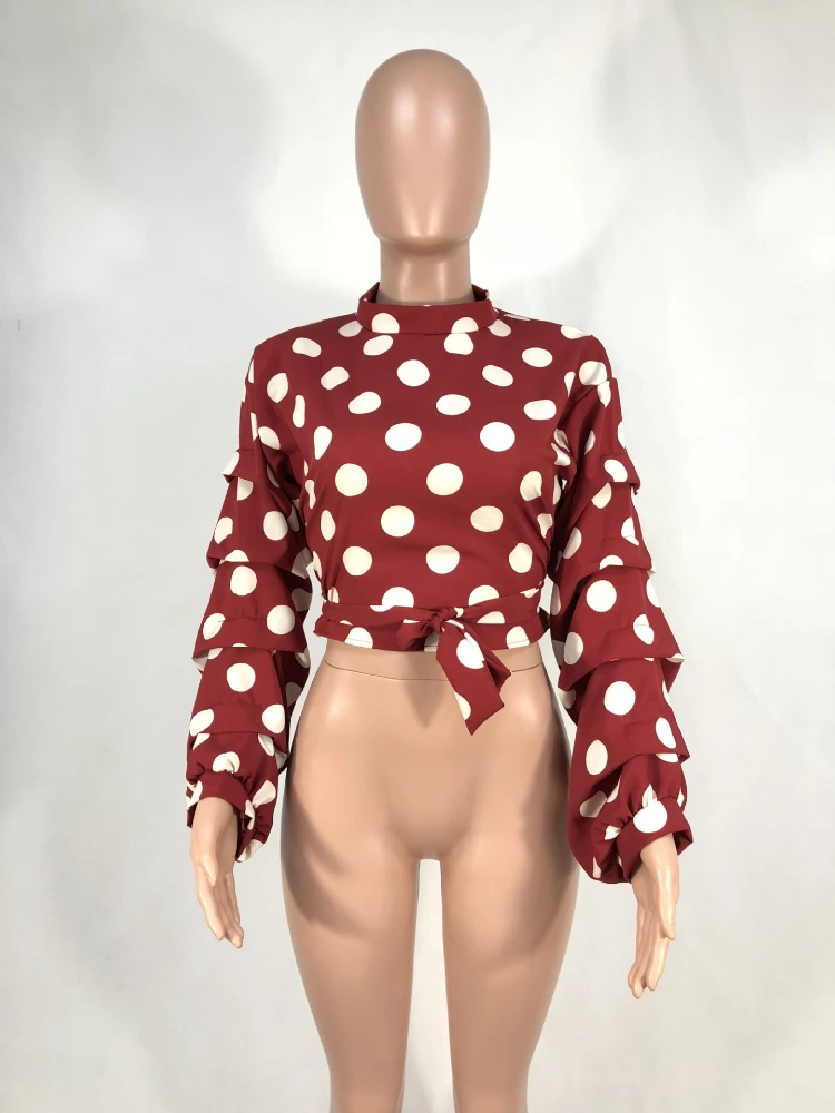 black and white polka dot blouse