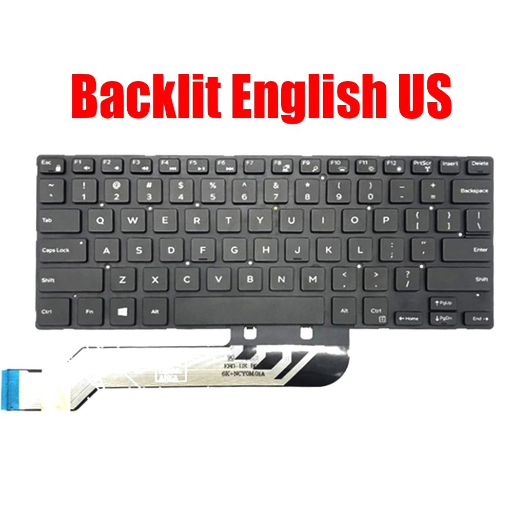 

Backlit English US Laptop Keyboard For DELL For Vostro 3480 3481 3490 3491 5370 5468 5471 For Latitude 13 3379 3310 3390 2-in-1