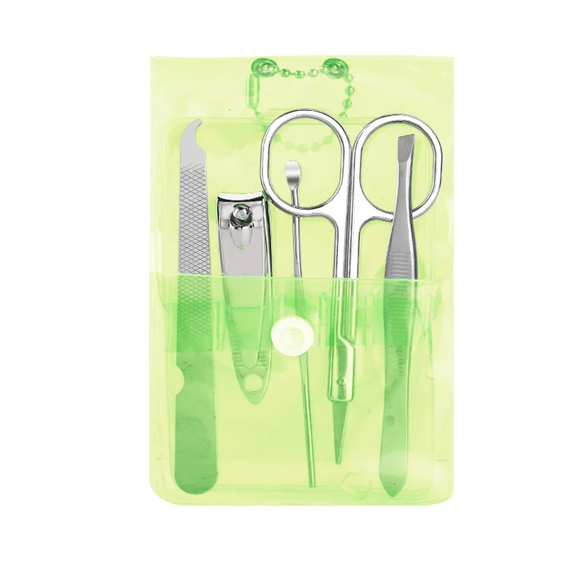 3/5pcs New Stainless Steel Nail Clipper Beauty Set  Gradient Mermaid Handle Large With File Nail Clipper Nail Tools 5