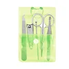3/5pcs New Stainless Steel Nail Clipper Beauty Set  Gradient Mermaid Handle Large With File Nail Clipper Nail Tools 5