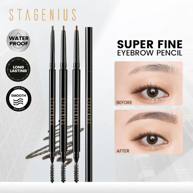 

STAGENIUS Natural Super Fine Eyebrow Pencil Silkworm Eyeliner Waterproof Non-smudge Long-lasting Eye Brow Makeup Cosmetics Tools