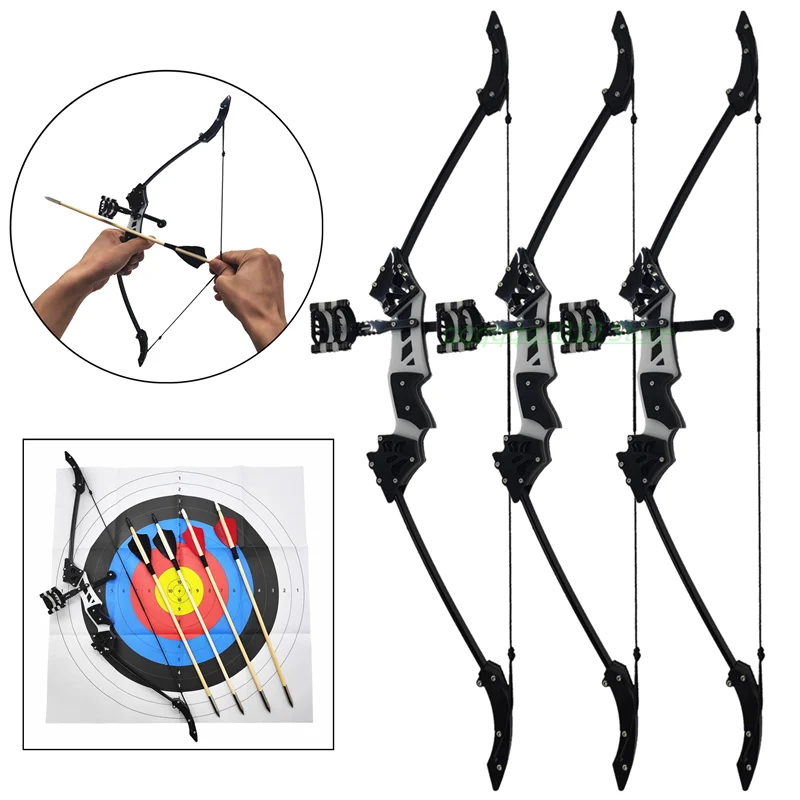 

Portable Powerful Aiming Shooting Bow and Arrow Outdoor Mini Recurve Bow Detachable Archery Sports Toy Bow and Arrow Set