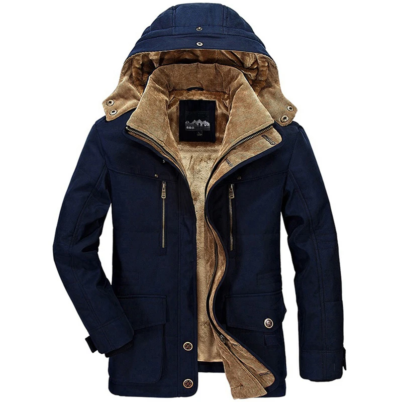 Men Winter Fleece Warm Thick Windproof Parkas Jackets Coat Men Autumn Fashion Hooded Casual Tactics Military Parkas parkas coat parka coat