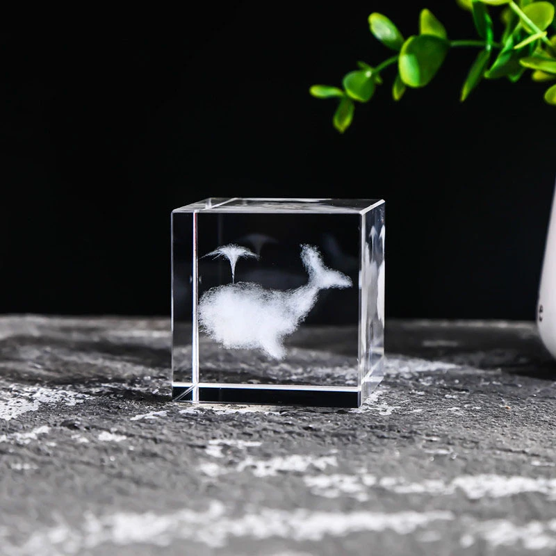 3D 크리스탈 사각형 유리 레이저 각인 큐브 천문학 미니어처 지구 행성 갤럭시 공예 장식, 글로브 홈 데코, 40mm