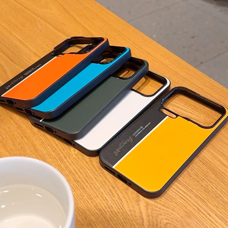 Stylish Color Collision Protective Phone Case with Durable Hard Shell Design