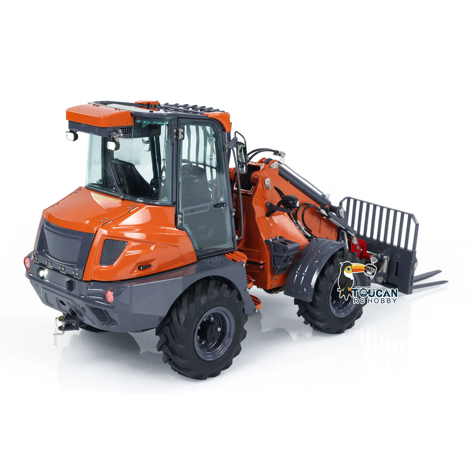 US Stock LESU AT1050 RC Hydraulic Loader 1/14 Telescopic Arm Fork Truck Car Model Light Sound Painted Assembled Machine RC Toys 2