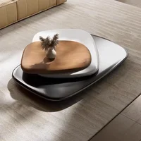 Table basse rotative, table à thé flottante créative de créateur italien minimaliste italien pour grands appartements, haute qualité 4