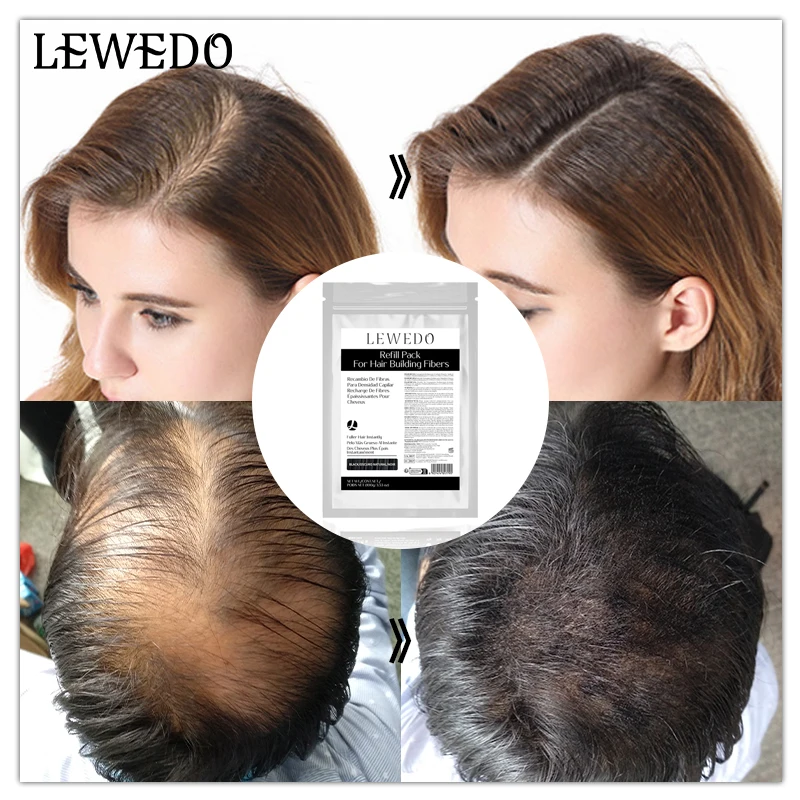 100g Hair Fibers Keratin Hair Building Fiber Powder Instant Growth Thickening Fiber Refill Bag Bald Extension Care Product