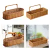 Weaving Wall Hanging Basket Decorative Basket Container No Perforating Fruit Sundries Organizer for Living Room 3