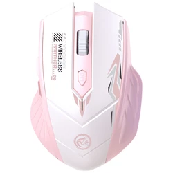 Enhanced Ergonomic Rechargeable Wireless Mouse with Silent Clicks (Pink)