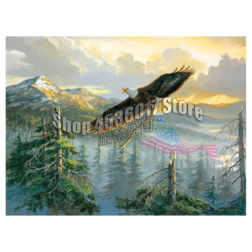 Eagle Patriotic 5D Diy Diamond Painting Cross Stitch Diamond Embroidery American Splendor Pattern Hobbies And Crafts Mosaic Kits