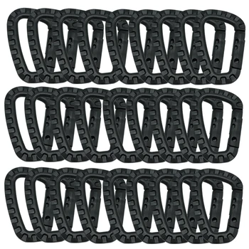 10PCS Tactical Edc Carabiners Military Gadgets D Shape Plastic Carabiners Clips Backpack Buckle Outdoor Hiking Camping Supplies