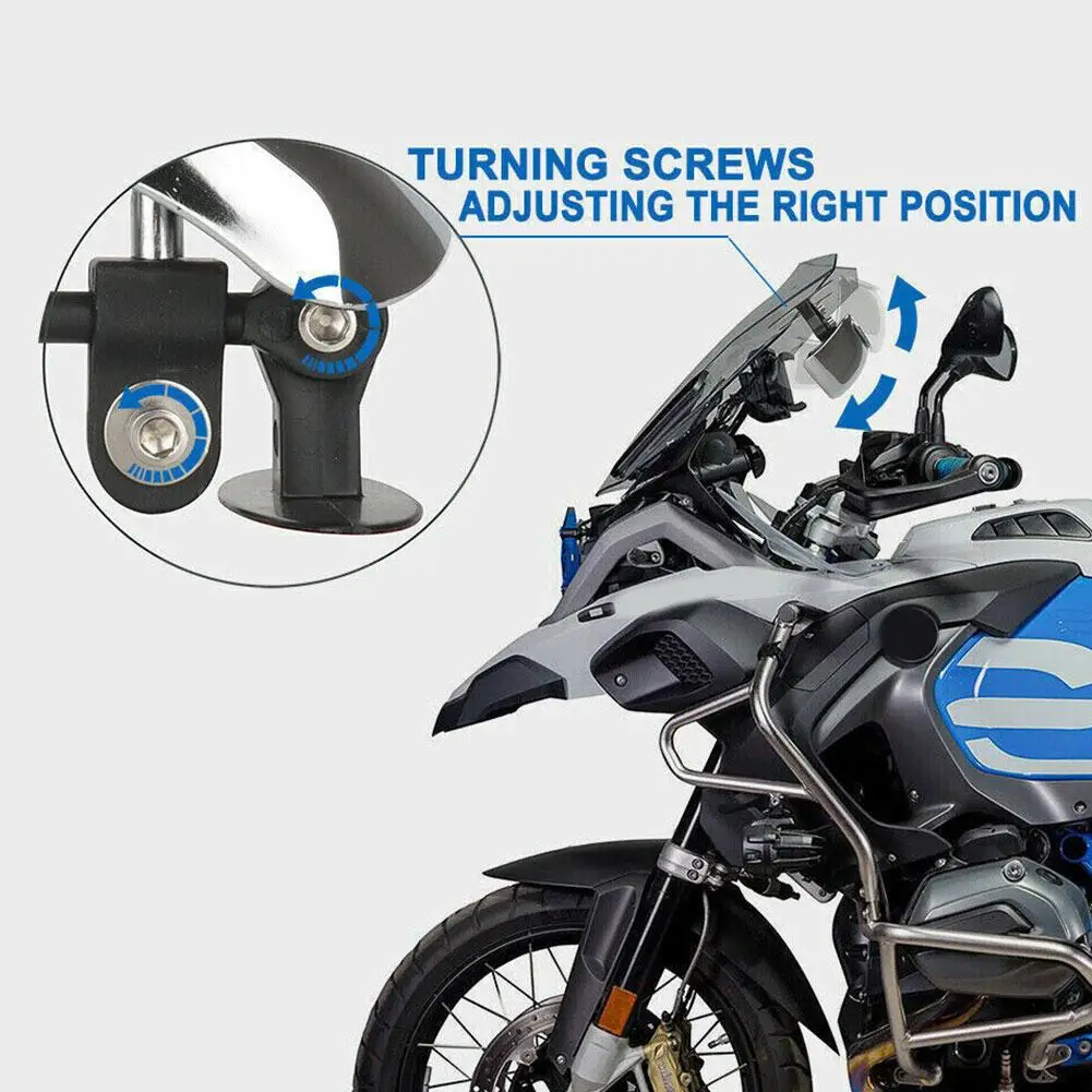 BMW R1200GS R1250GS 용 오토바이 윈드스크린 사각지대 미러, 광각 백미러, 180 + 도
