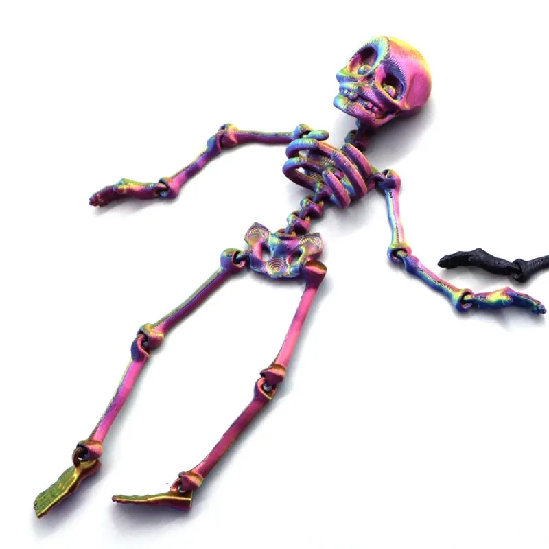 3D Printed Skeleton Human Joint Fidget Toy Rotatable Articulated Office Desktop Refrigerator Ornament Adults Kid Toy Crafts Gift