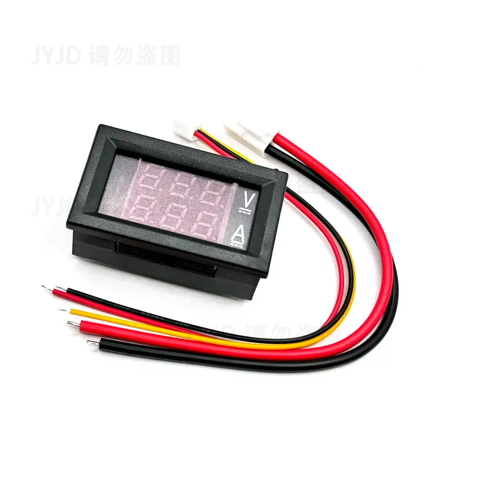 DC 0-100V 10A Digital Voltmeter Ammeter Dual Display Voltage Detector Current Meter Panel Amp Volt Gauge 0.28" Red Blue LED image 6