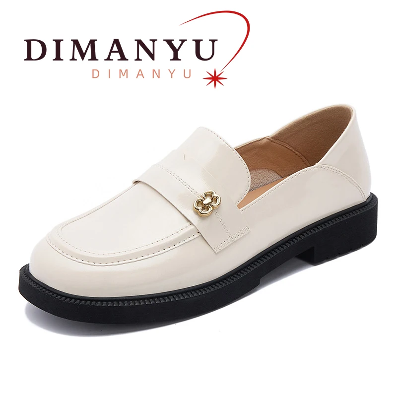 DIMANYU Women's Loafers Non-slip 2024 Spring New British Style Fashion Women's Flat Shoes Slip-on Female Shoes