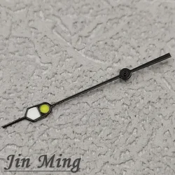 Elegant Silver and Black Watch Hands with Green Luminous Feature - 13mm (Yellow B1)