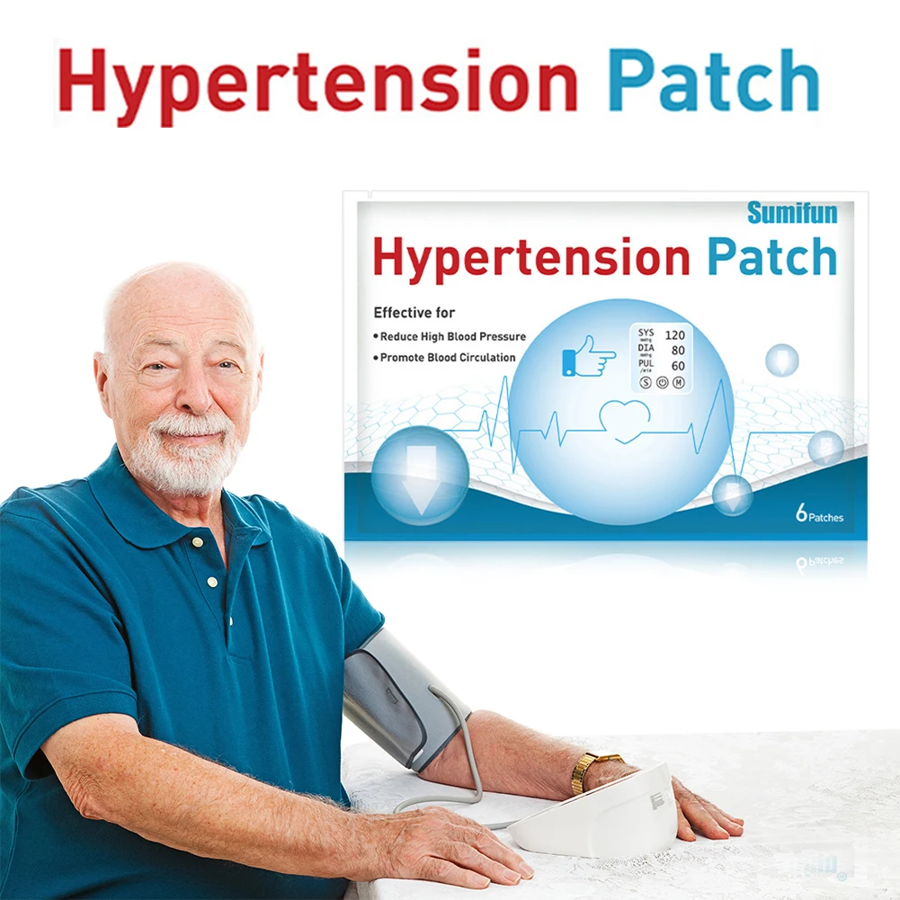 Hypertension Herbal Patch 6pcs Anti Hypertension Patches Control High Blood Pressure Herbal Plaster Patch hypertension herbal patch