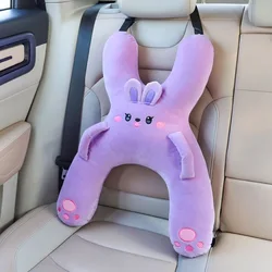 Children's Travel Comfort Car Neck Pillow for Head Support and Safety (Purple)