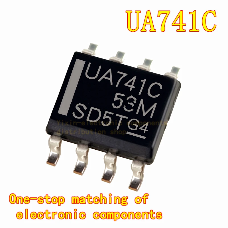 

5PCS/Pack UA741CDR UA741C Sop8 package, single operational amplifier chip