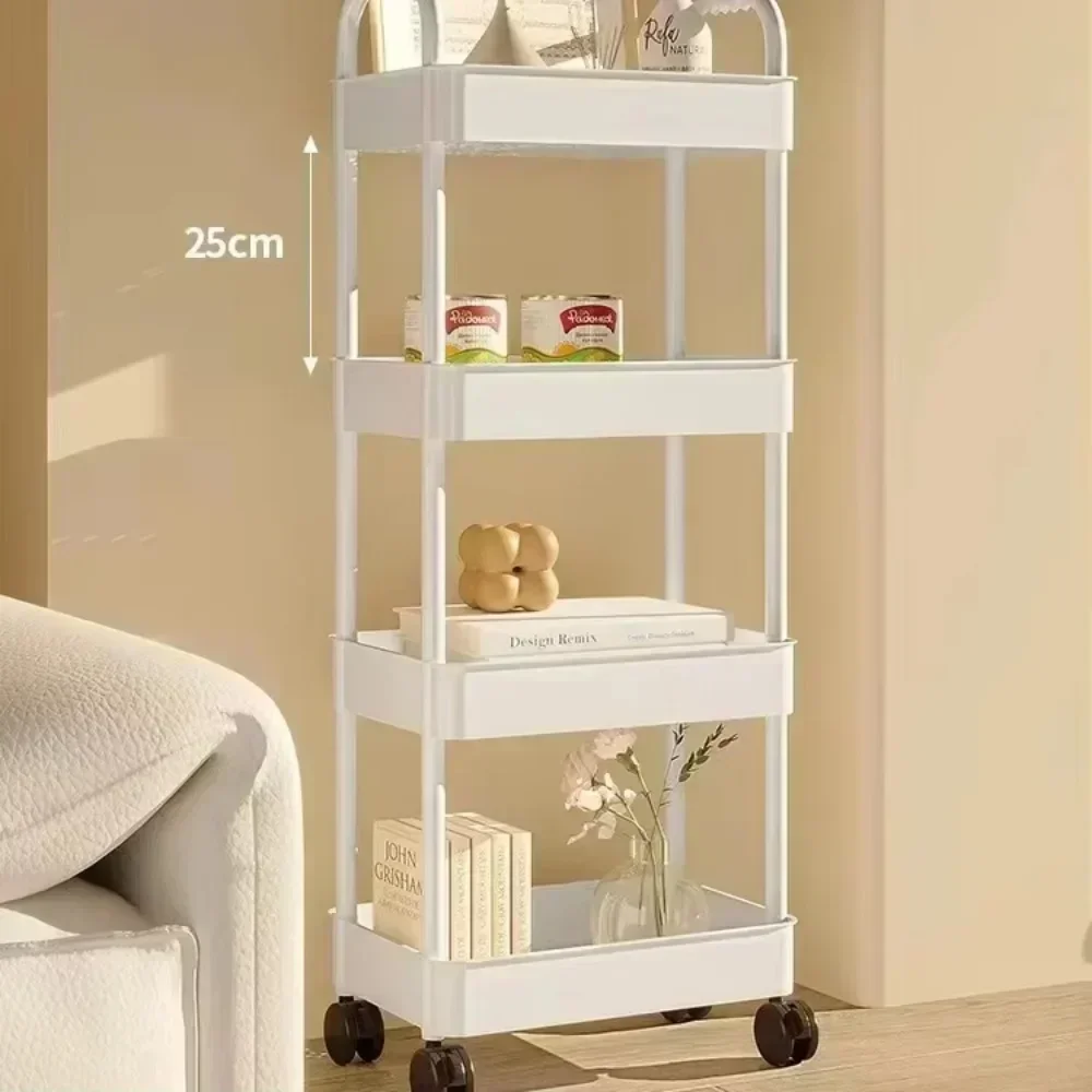 Trolley Rack Kitchen Floor Bedroom Multi-Layer Baby Snacks Mobile Bathroom Bathroom Storage Storage Rack facade lighting multi layer storage rack