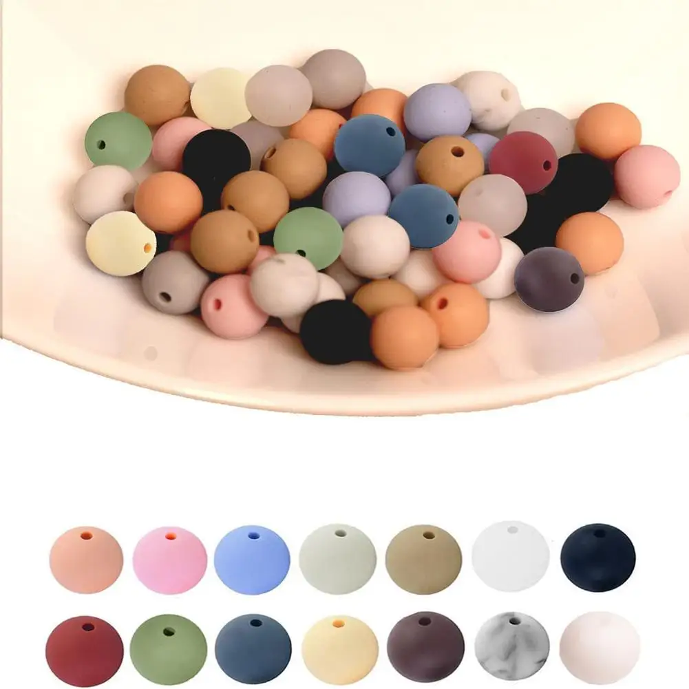 

300 шт., силиконовые бусины, 9 мм