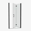 32" W x 72" H Double Fold Glass Shower Door, 1/4" Folding Clear Glass Shower Panel Pivot Swing Frameless Shower Door 1