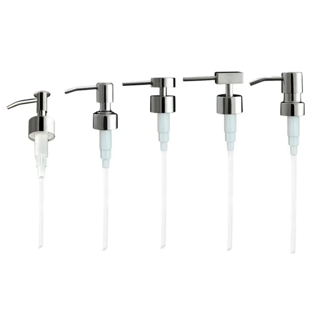 Stainless Steel Liquid Soap Dispenser Head Hand Pump Bathroom Liquid Soap Dispenser Head Nozzle Suit For 25MM Bottle Mouth 1PC soap dispenser head