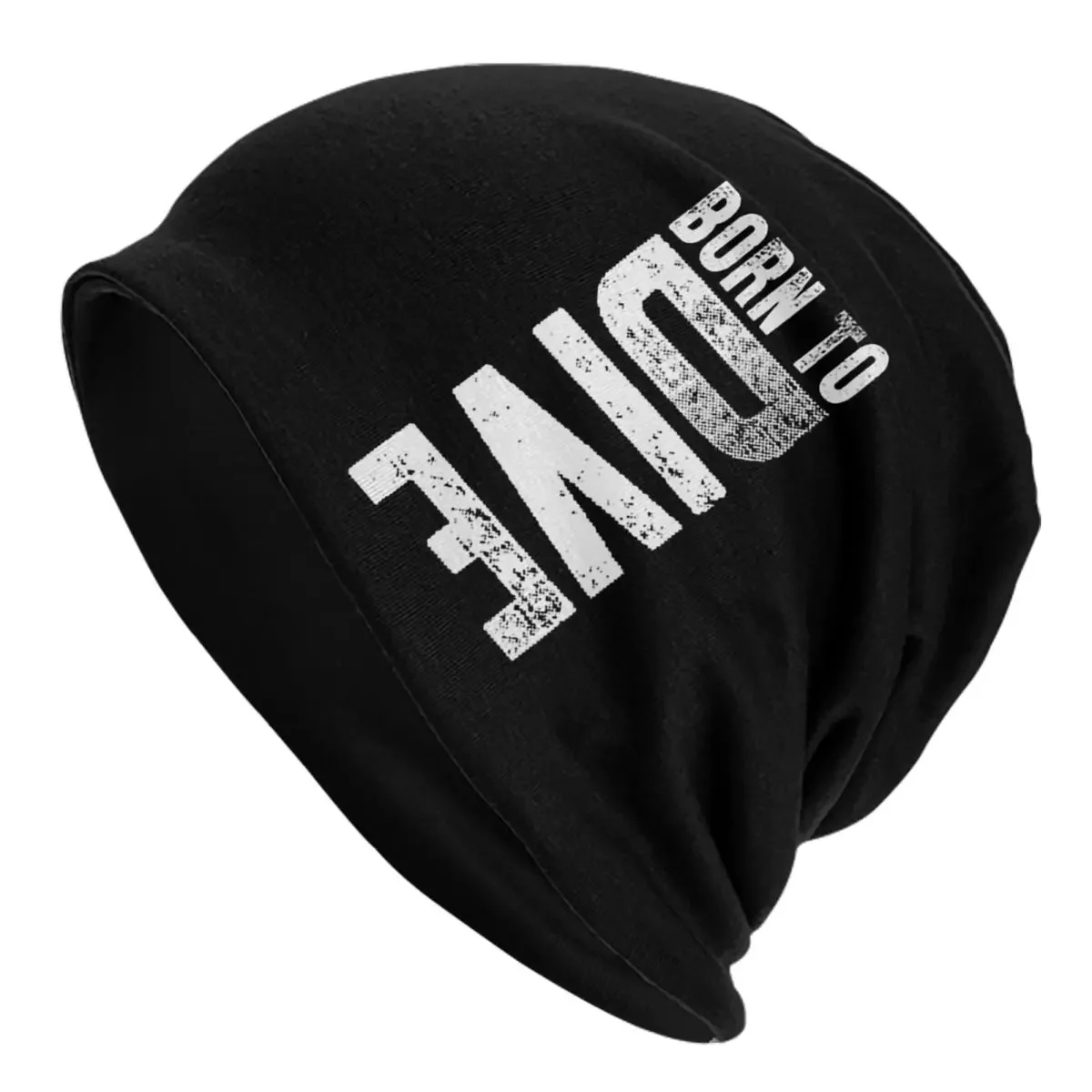 

Born To Dive (1) Warm Knitted Cap Hip Hop Bonnet Hat Autumn Winter Outdoor Beanies Hats for Unisex Adult