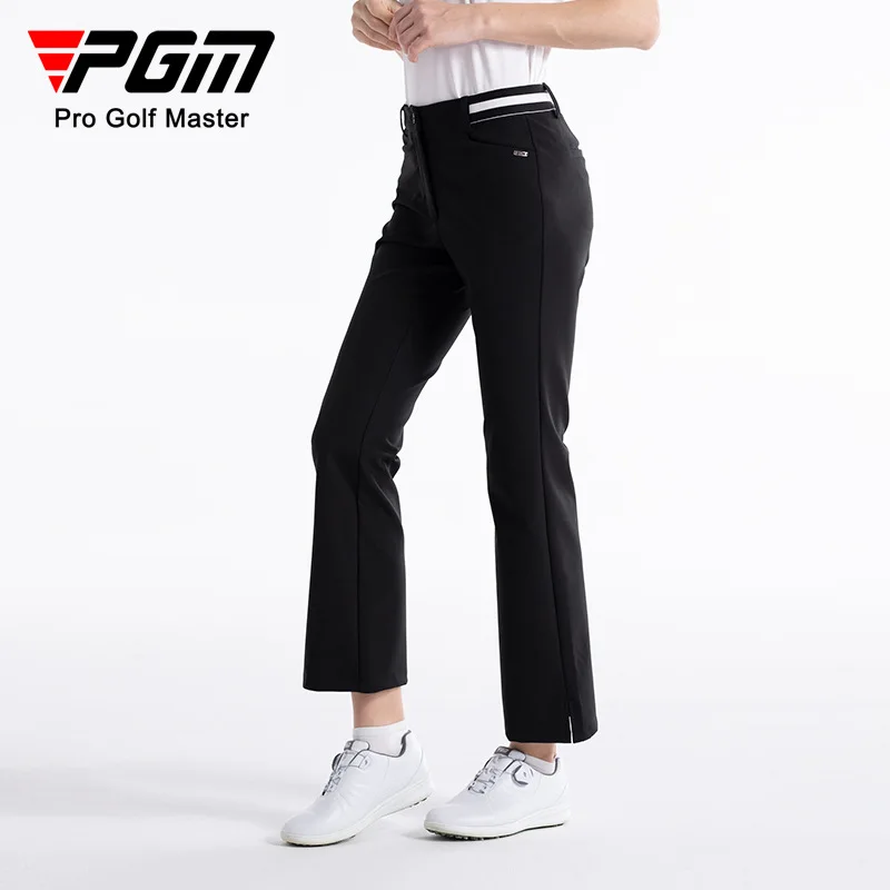 Pgm Golf Women Trousers High Elastic Quick-Drying Flared Trousers