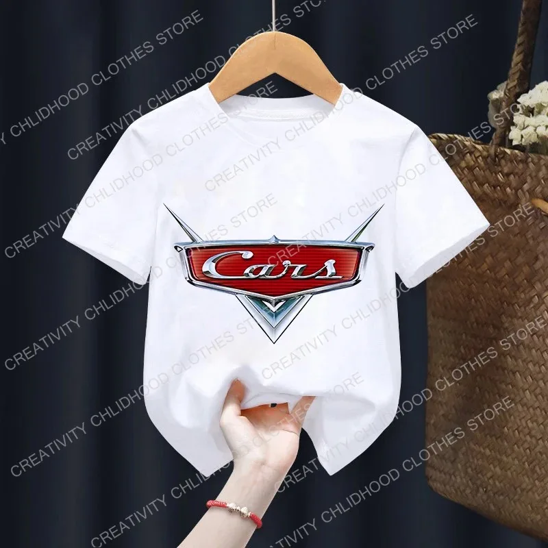 New Summer Disney Cars Children T-Shirt Lightning McQueen Clothes Kawaii Anime Cartoons Kids Boy Girl Hip Hop T Shirt Casual Top 3