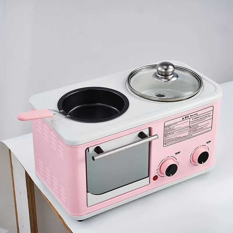 Household Oven Toaster Three-in-one Breakfast Making Machine Multifunctional Breakfast Machine Egg Frying Pan