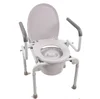 Height-Modifiable Commode Safe Bathroom ChairSupport BarsAssisted Mobility Adjustable Comfort - Elderly and Disabled Support 4
