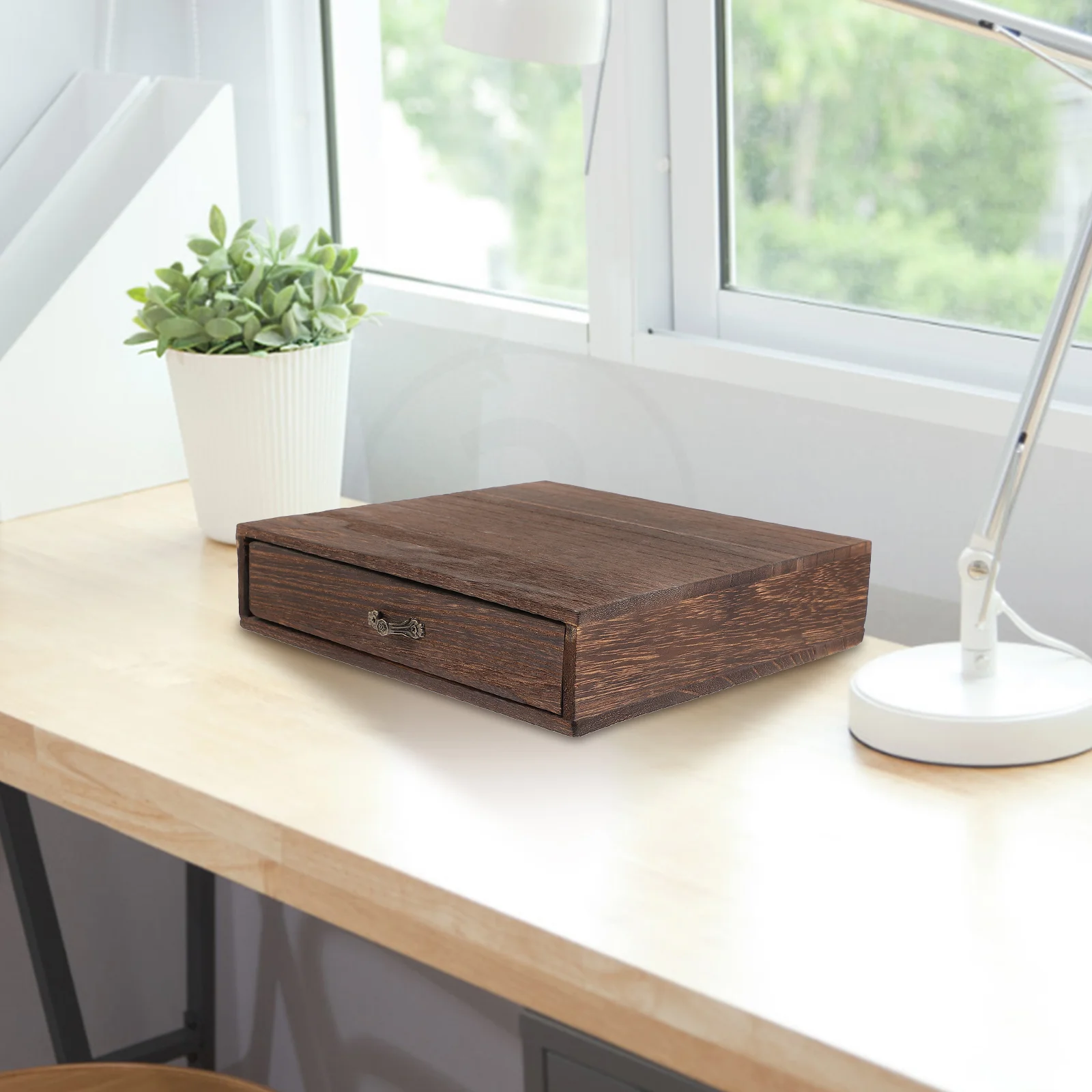 

Desktop Drawer Wooden Organizer with Drawers Organizers and Storage Office Table Pu'er Tea