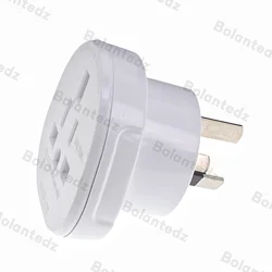 Universal Travel Adapter for Australia and New Zealand - 3 - Pin Plug Converter (WHITE)