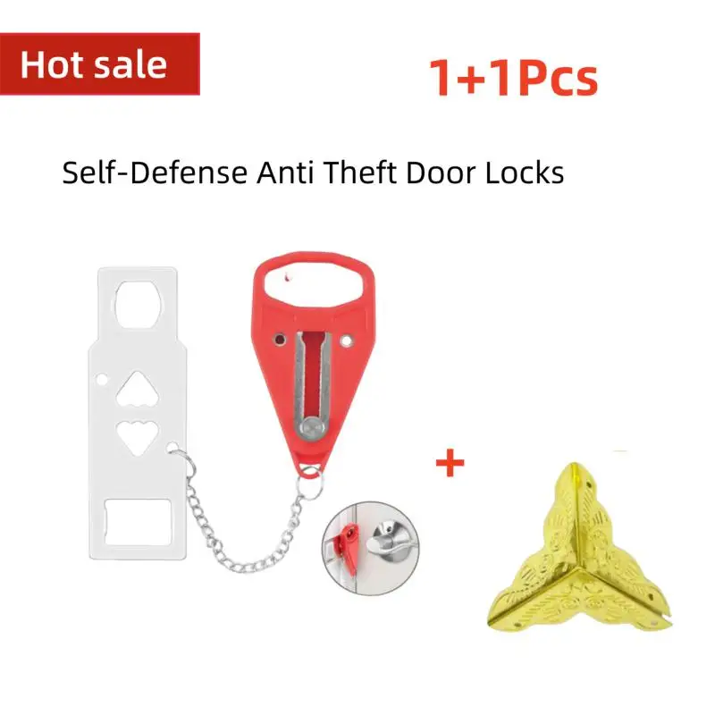 Portable Door Lock Self-Defense Anti Theft Door Locks Safety Latch Door Stopper Security Hotel Apartment Travel Home Door Locks