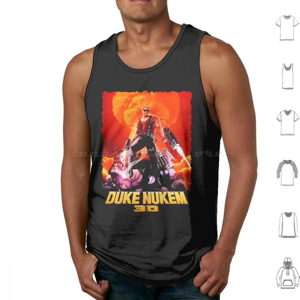 Nukem Canotte Stampa Cotton Nukem The Nukem Nukem 3D Nukem Forever Bomshell Military Marines Little Jimmy Captain
