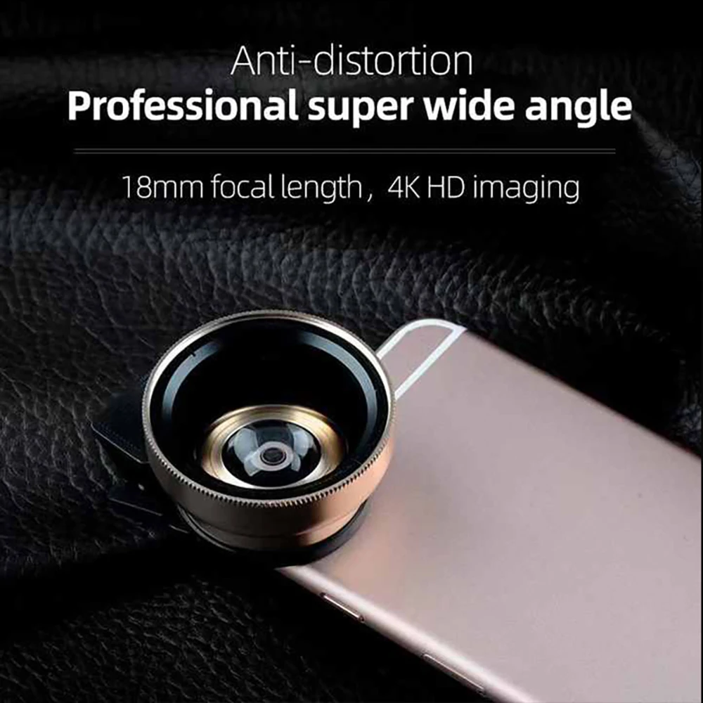 Experience 2 in 1 Phone Camera Lens kit 0.45x Wide Angle 12.5x Macro Lens HD Camera Lenes for iphone ios Android Smartphones — view 2